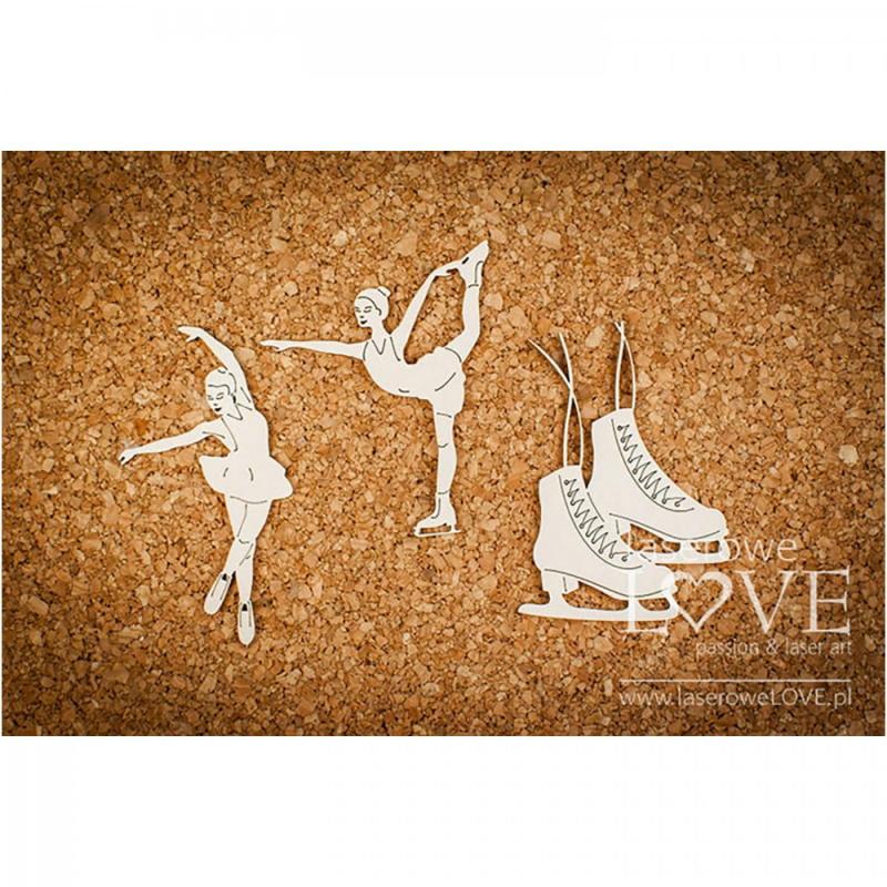 Výřezy z lepenky, krasobruslařka