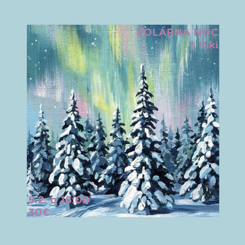 Workshop, Polární noc - olejomalba, 5. února 2026 - 16:00 hodin