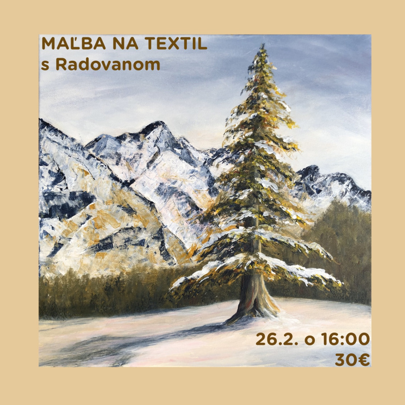 Workshop, Zasněžená krajina - malba na textil, 26. února 2026 -16:00 hod