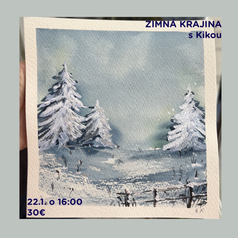 Workshop, Zimní krajina - akvarel, 22. 1. 2026 - 16:00 hod