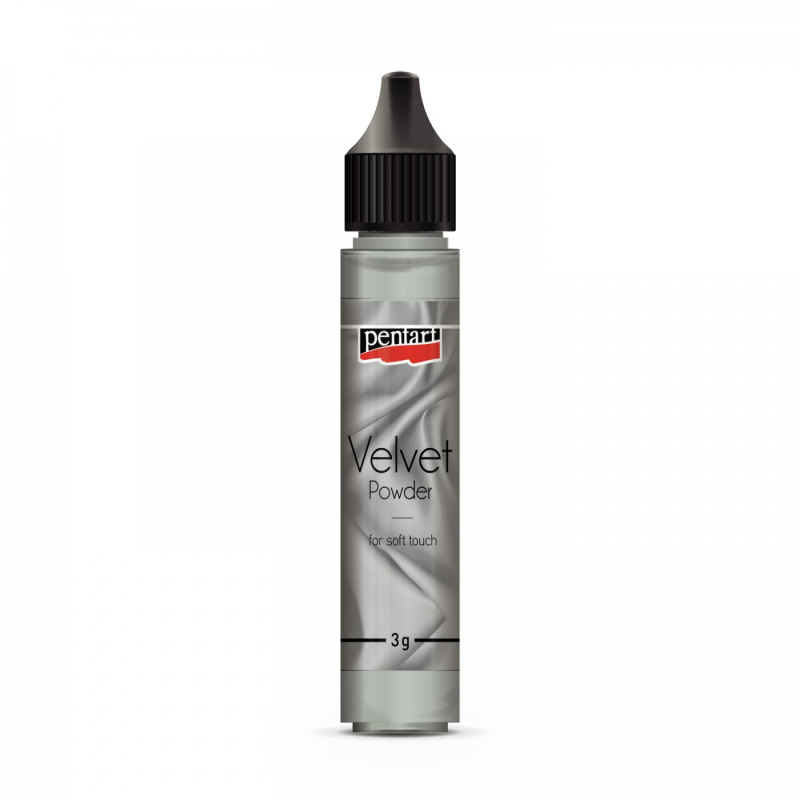 Sametový prášek, 3 g, šedý