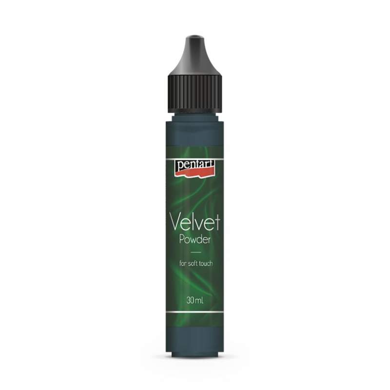 Sametový prášek, 30 ml, tmavě zelená