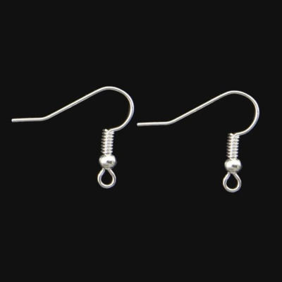 Háček 17 x 0,5 mm, 10 ks, platinový