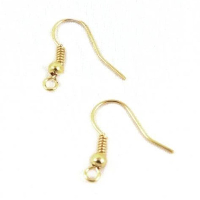 Háček 17 x 0,5 mm, 10 ks, zlatý
