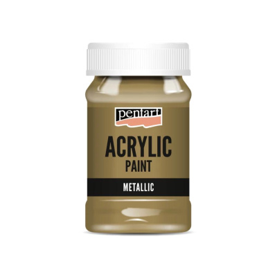 Akrylová barva 100 ml, metalická antická měděná 
