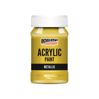 Akrylová barva 100 ml, metalická antická zlatá