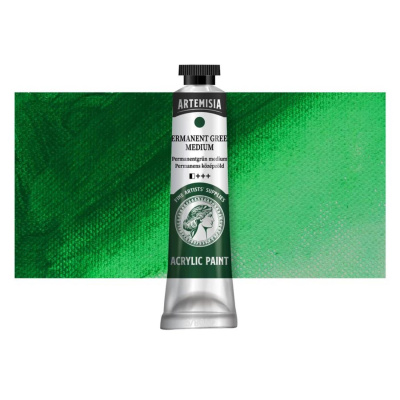 Akrylová barva Artemisia permanentní zelené médium, 40 ml