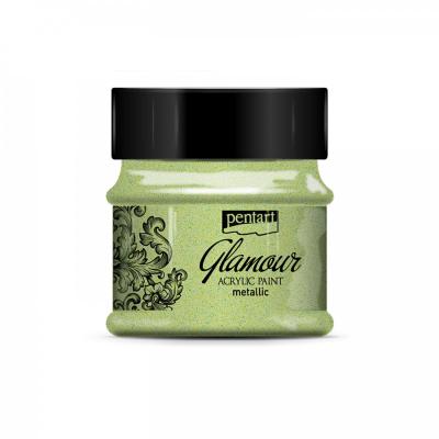 Akrylová barva, glamour, 50 ml, zelenozlatá