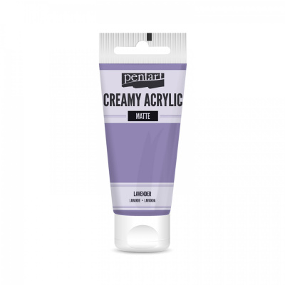 Akrylová barva krémová, matná, levandulová, 60 ml