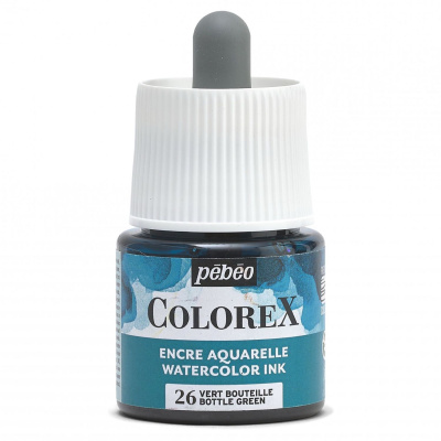 Akvarelový inkoust COLOREX, lahvička zelená 45 ml
