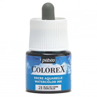 Akvarelový inkoust COLOREX, porcelánová modř 45 ml 