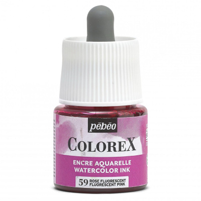 Akvarelový inkoust COLOREX, fluorescenční růžová 45 ml 