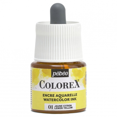 Akvarelový inkoust COLOREX, citronově žlutá 45 ml 
