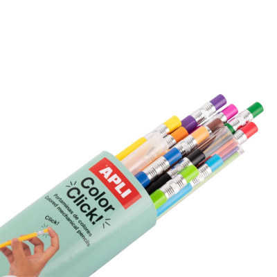 APLI vysouvací pastelky s náhradními tuhami, 12 ks