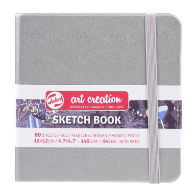Art book, Art Creation, skicák, 12 x 12 cm, stříbrný 