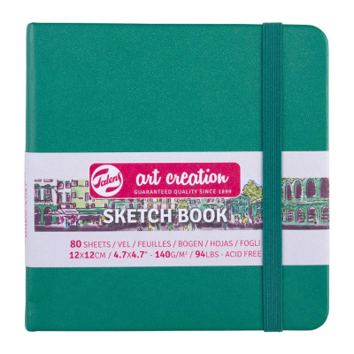 Art book, Art Creation, skicák, 12 x 12 cm, zelený 