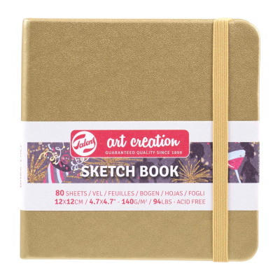 Art book, Art Creation, skicák, 12 x 12 cm, zlatý  