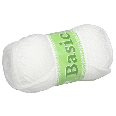 Basic, akrylová příze, 50 g, cca 150 m, 1100 bílá 