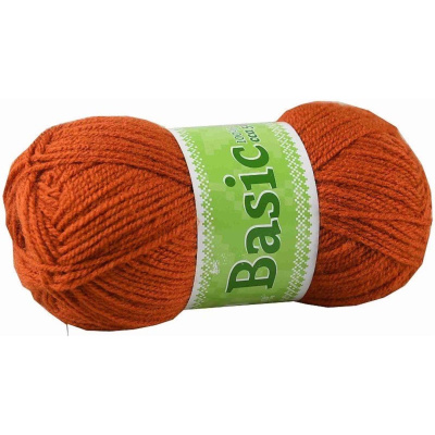 Basic, akrylová příze, 50 g, cca 150 m, 1107 rezavá