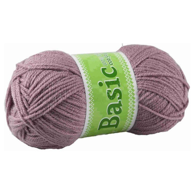 Basic, akrylová příze, 50 g, cca 150 m, 1127 popelavě starorůžová 