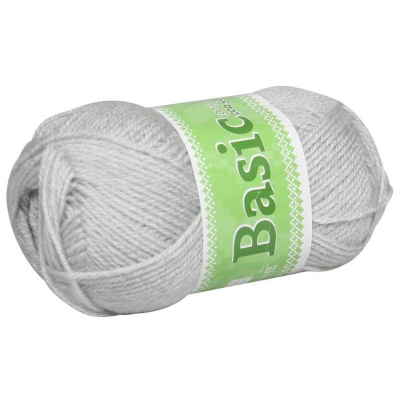 Basic, akrylová příze, 50 g, cca 150 m, 906 světle šedá 