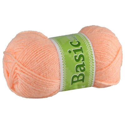 Basic, akrylová příze, 50 g, cca 150 m, 938 meruňková 