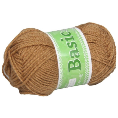Basic, akrylová příze, 50 g, cca 150 m, 946 oříšková 