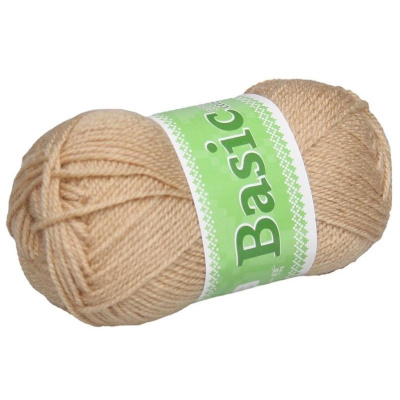 Basic, akrylová příze, 50 g, cca 150 m, 979 režná 