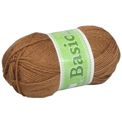 Basic, akrylová příze, 50 g, cca 150 m, 999 hnědá 