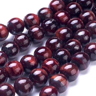 Býčí oko, 8 mm, barvený přírodní minerál