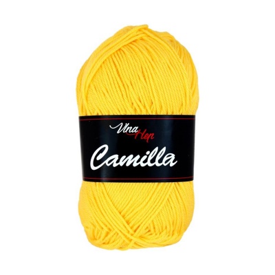 Camilla, 100% bavlněná příze, 50 g, cca 125 m, 8180 žlutá