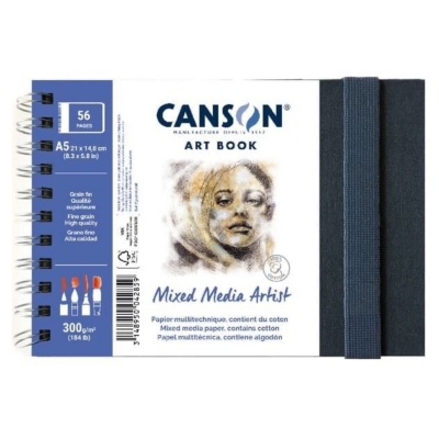 CANSON Art book Mixed Media, 14 x 21 cm, 300 g/m2, 56 listů
