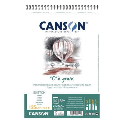 CANSON Skicák C a GRAIN, A4, 125 g, 30 listů