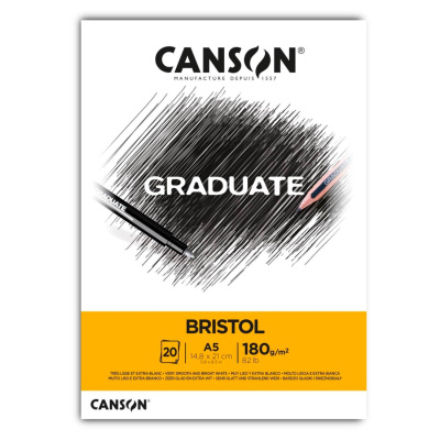 CANSON Skicák Graduate Bristol, A5, 180 g, 20 listů 