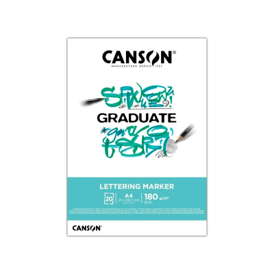 CANSON Skicák Graduate Lettering Marker, A4, 180 g, 20 listů 
