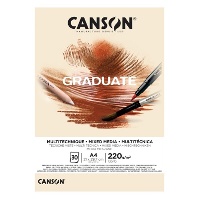 CANSON Graduate Mixed Media Sketchbook A4, 220 g, 30 listů