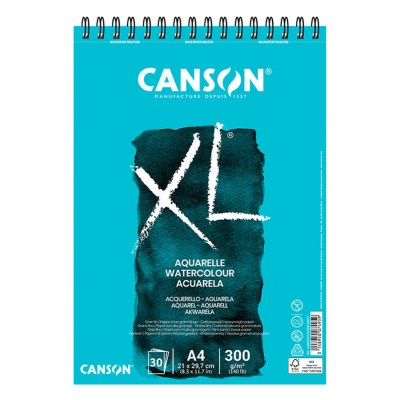 CANSON XL Akvarelový skicář CP, A4, 300g, 30 listů, bílý