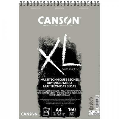CANSON XL Dry Mixed Media Sand grain, A4, 160 g, 40 listů