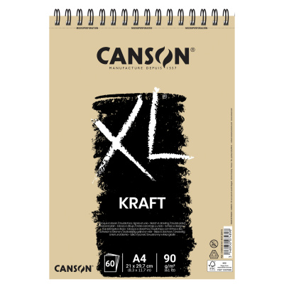 CANSON XL Kraft, A4, 90g, 60 listů 