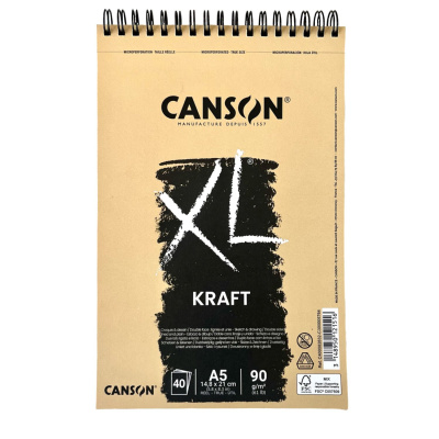 CANSON XL Kraft, A5, 90g, 40 listů 