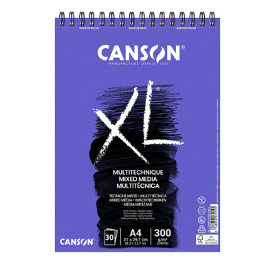 CANSON XL Mix media, A4 300g, 30 listů 