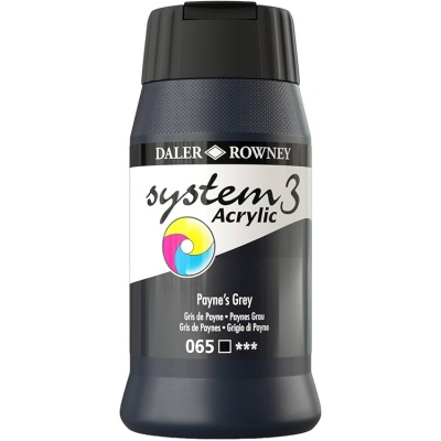 D & R System3 Acrylic 500 ml, Paynes grey