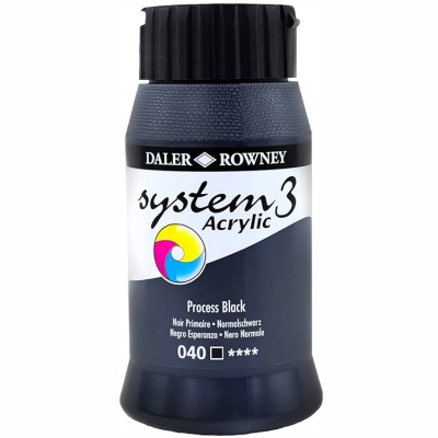 D&R System3 Acrylic 500ml, Process Black