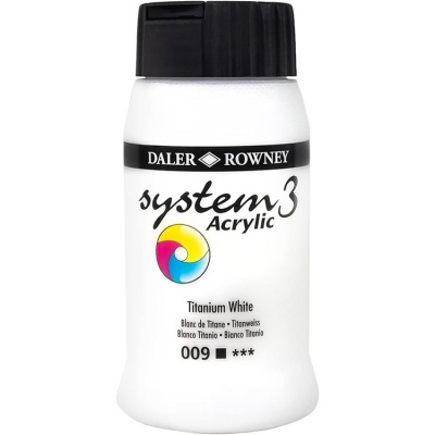 D & R System3 Acrylic 500 ml, Titanium white