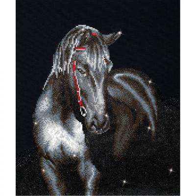 Diamond Dotz, Midnight stallion, 52 x 52 cm