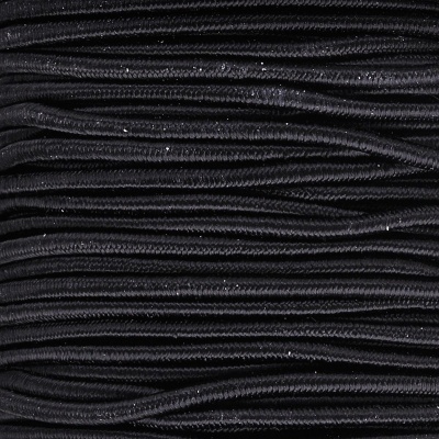 Elastická šňůrka kulatá, 2 mm, černá