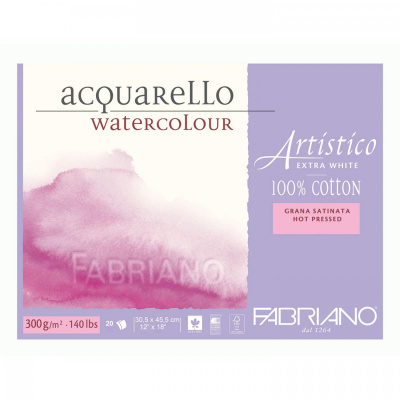 Fabriano, Hot press, 100% bavlna EXTRA A3, 300g, 20 listů 