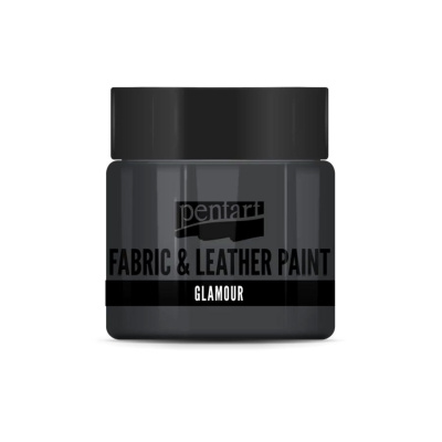 Barva na textil a kůži, glamour, 50 ml, starostříbrná