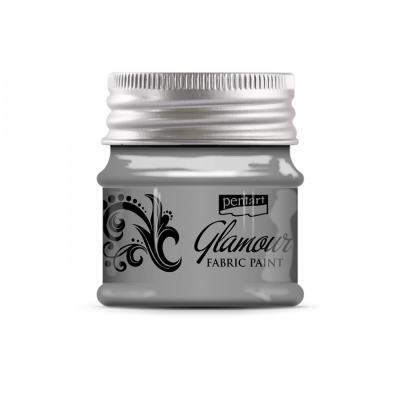 Barva na textil, glamour, 50 ml, stříbrná