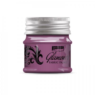 Barva na textil, glamour, 50 ml, striebornoružová